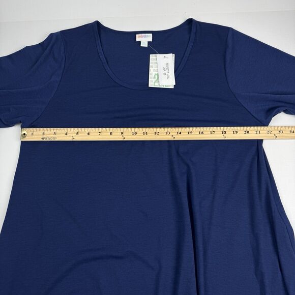 NEW LuLaRoe Perfect T Women's Top Navy Blue Solid Short Sleeve Tee Shirt NWT 2XL - Picture 12 of 16
